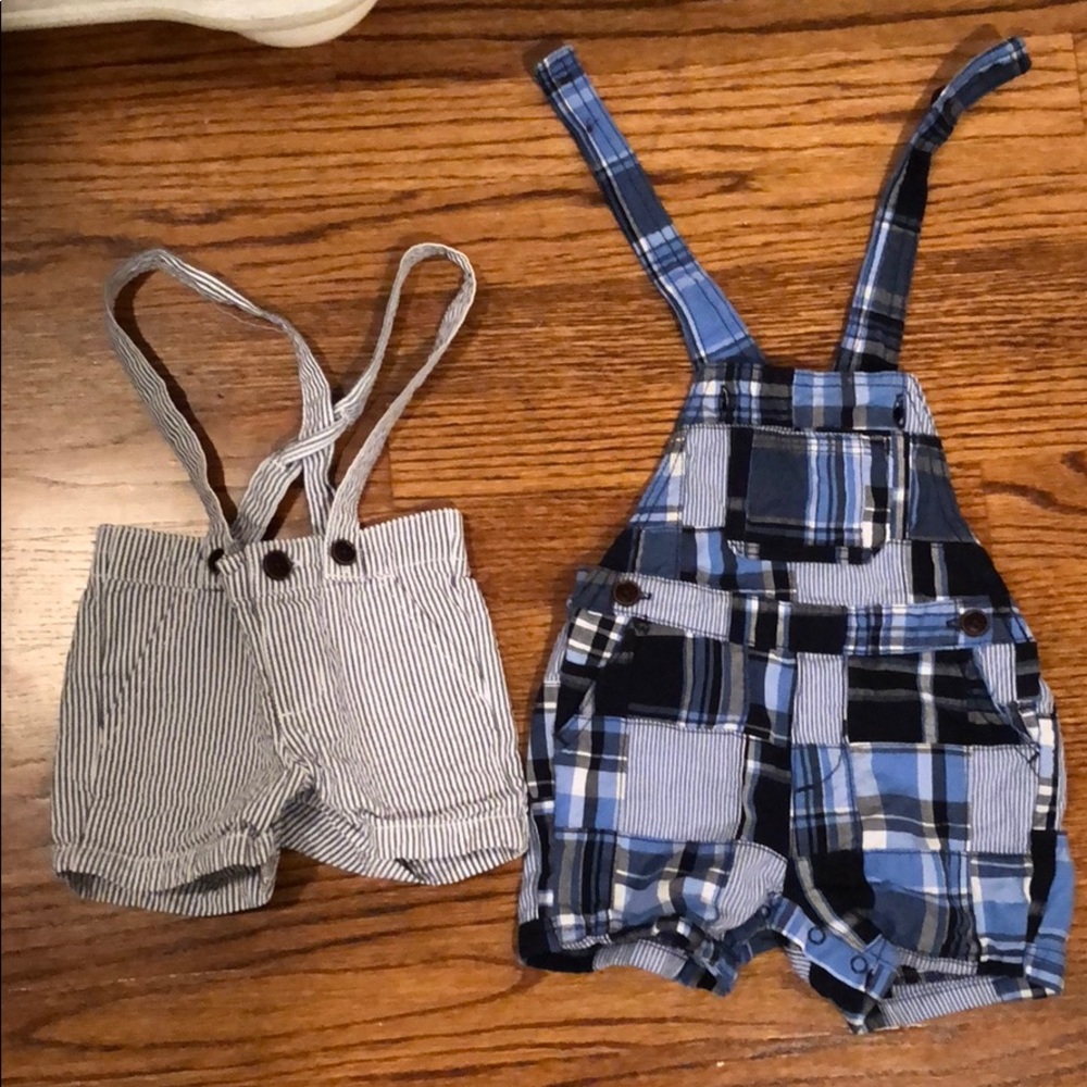 Gymboree Baby Boy overalls/shorts w suspenders 3-6